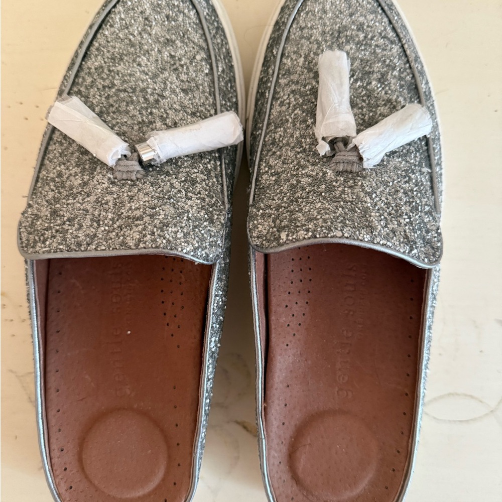 Gentle Souls Silver Glitter Loafers (Rory) - Kenneth Cole